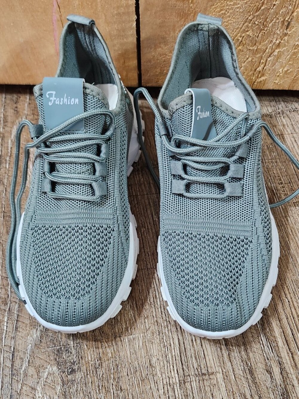 Fashion sage green sneakers (size 39 EU ) ( US size 8)